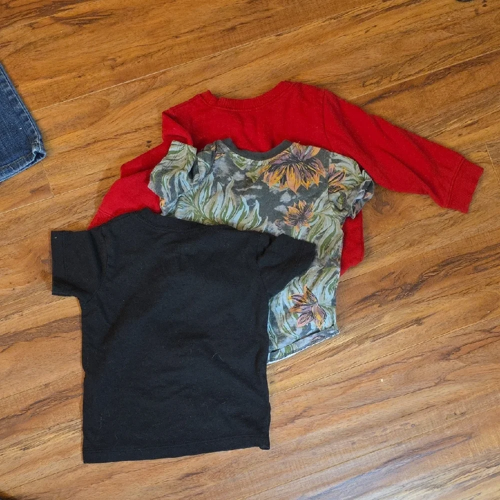 Joe's Jeans Red Short Sleeve Tee Pajama Caters Lot Of 7 Items 24 Months